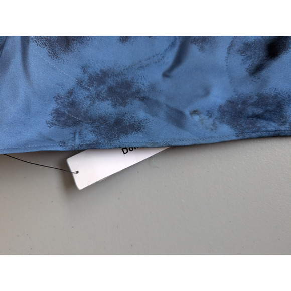 Defect New Reformation Ciana Satin Maxi Dress US 4 Fantasy Blue Floral #3B514 - Picture 8 of 15